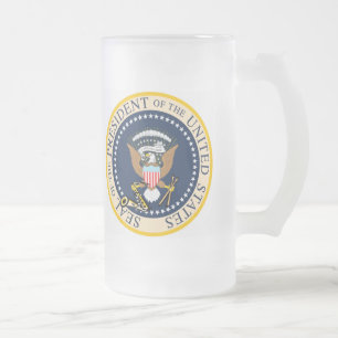 Cerveja Vidro Jateado Caneca presidencial do selo de Bill Clinton