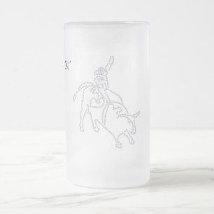 Cerveja Vidro Jateado Cavaleiro de Bull, caneca do gelo