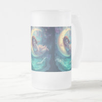 Design de Caneca da Menina da Lua Sonhadora | Arte