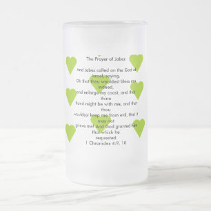 Cerveja Vidro Jateado Oração da caneca de Jabez