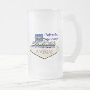 Cerveja Vidro Jateado Platteville, caneca das garrafas de água de