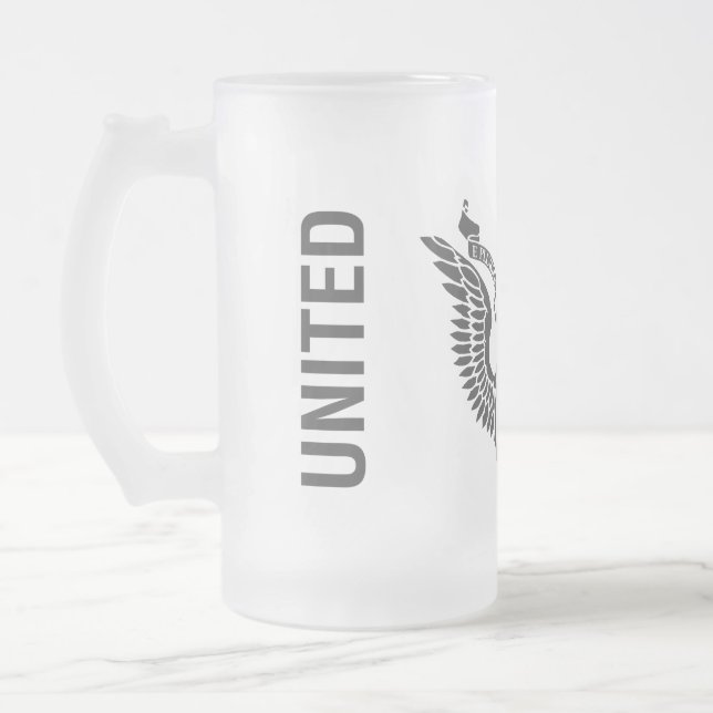 Cerveja Vidro Jateado UNIDO - caneca de E Pluribus Unum (Esquerda)