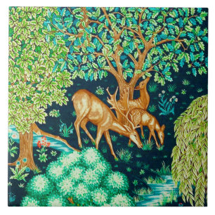 Cervos de William Morris por um impressão da