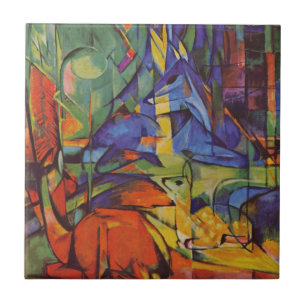 Cervos na Floresta II de Franz Marc, Arte Antigo