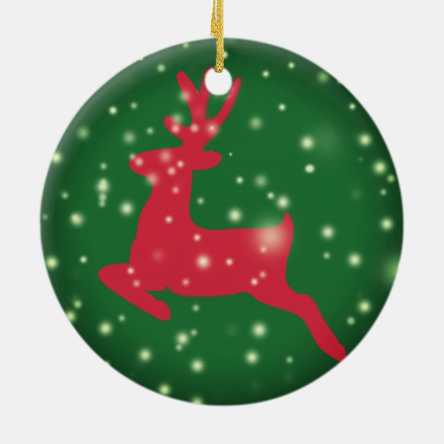Cervos, ornamento dos flocos de neve (Traseira)