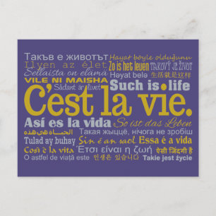 C'est La Vie cartões postais personalizados