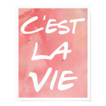 C'est La Vie - Poster de Mão - Aquarela