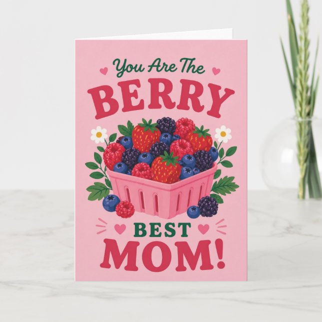 Cesta de Bagas Sortidas Fofa - Cartão do Dia das M (Frente)