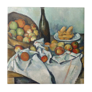 Cesta de Maçãs de Vida Continuas Cezanne Pintura