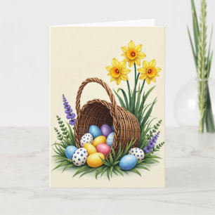 Cesta de Primavera de Alegria Cartão