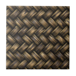 Cesta tecida do teste padrão do Rattan Weave de