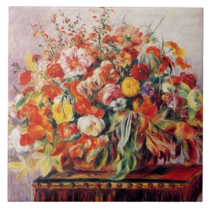 Cesto de Flores Pierre Auguste Renoir Vintage