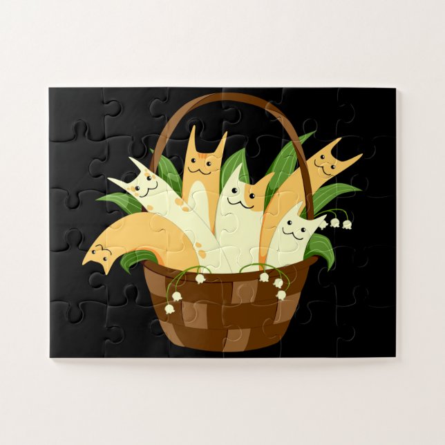 cesto de gatos quebra-cabeça (Horizontal)