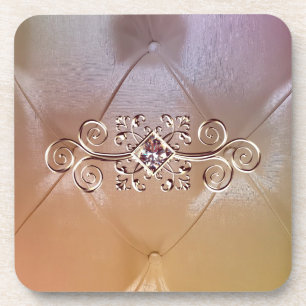 Cetim fino do pintuck e porta copos do diamante