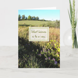 Céu a Vaca Novo País Cartão de Saudação