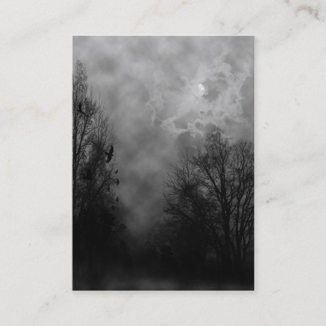 Céu Assombrado com Ravens Cartão de visita (Frente)