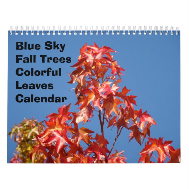 Céu Azul Árvores de Outono Calendário Folhas Color (Capa)