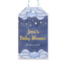Céu Azul com Estrelas de Mão - Etiqueta de Present