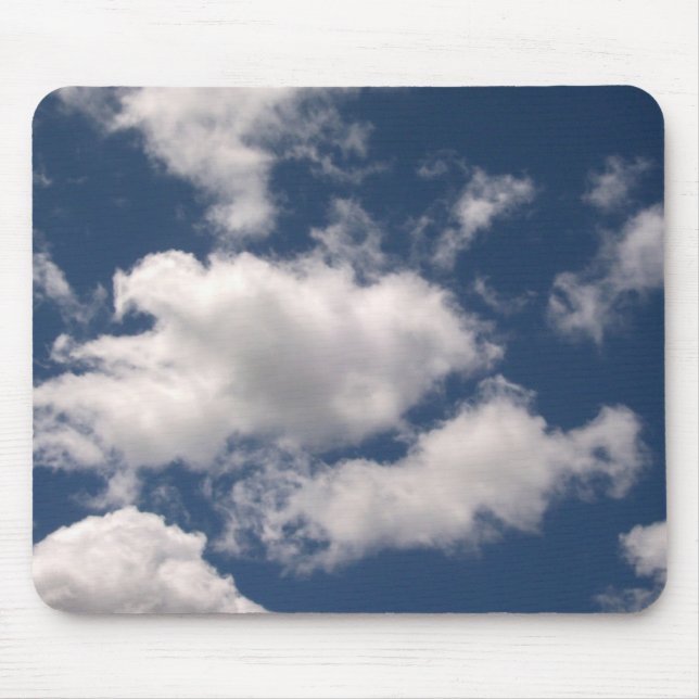 Céu azul com nuvens Mousepad (Frente)