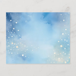 Céu azul de aquarela com estrelas