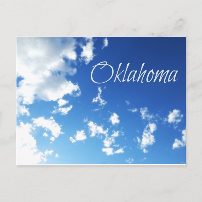 Céu Azul do Cartão de Posto de Oklahoma 2 (Frente)