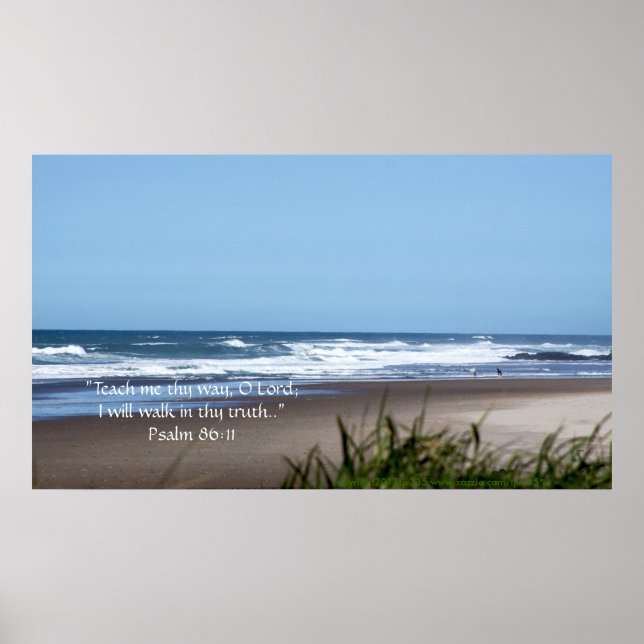Céu Azul e Impressão de Praia com Verso de Escritu (Frente)