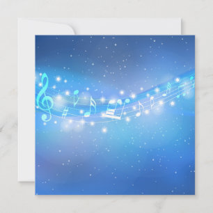 Céu Azul, Estrelas E Notas De Música
