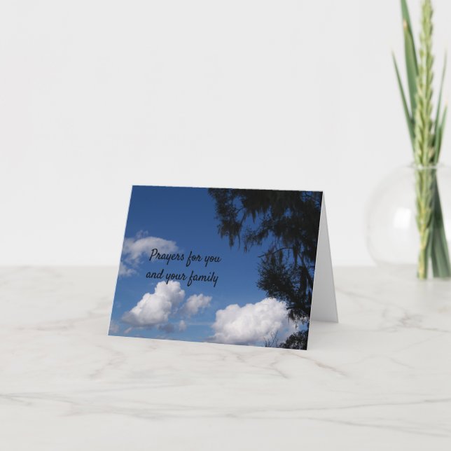 Céu azul num cartão de compaixão (Frente)