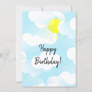 Céu Azul Sunny de Verão com Nuvens Desejos de Nasc