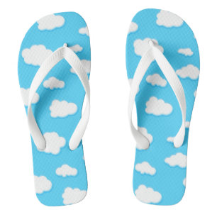céu de azul e nuvens brancas fofas - chinelos