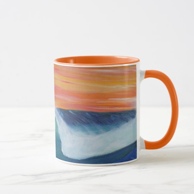 céu do pôr do sol caneca laranja (Direita)