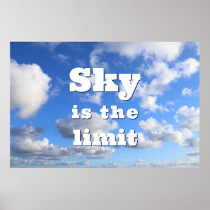 Céu é o limite - poster motivacional