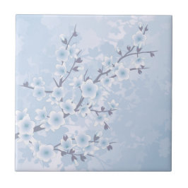 Céu Flor de Cerejeira Azul Floral