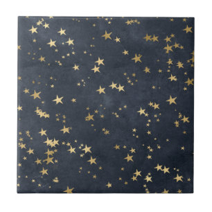 Céu Noturno Estrelado Estrelas Douradas Amante da