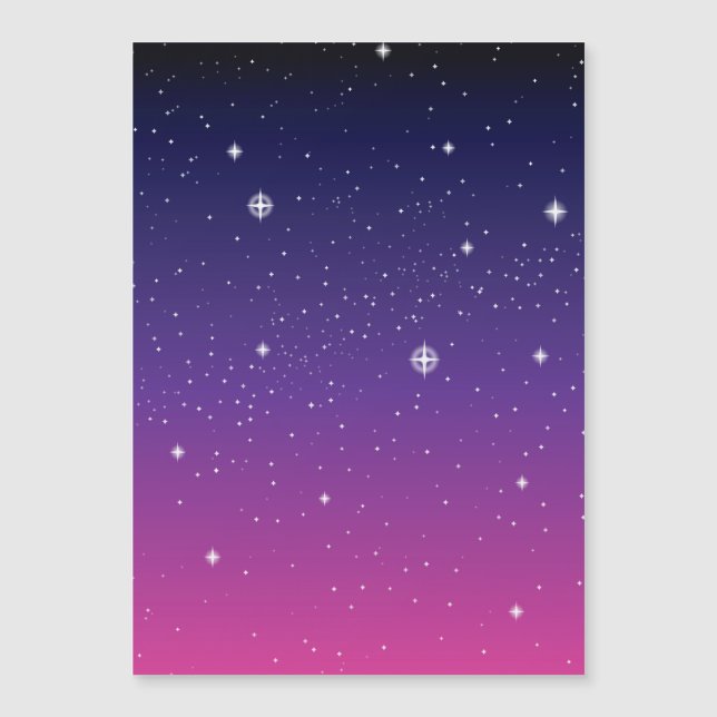 Céu Noturno Estrelado Roxo Escuro (Frente)
