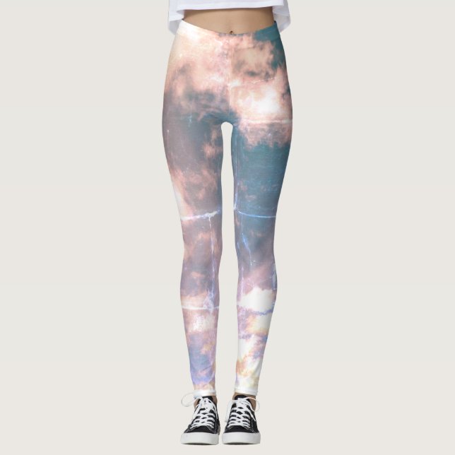 "Céu Nublado" Leggings femininas (Frente)