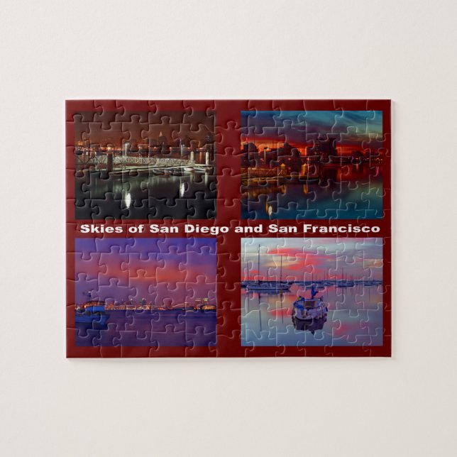 Céus de San Diego e Quebra-cabeça de São Francisco (Horizontal)