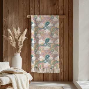 Céus Nublados Cobertor Sherpa Pastel para Crianças
