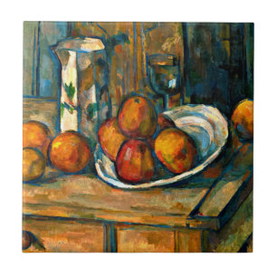 Cezanne - A vida ainda com o Milk Jug e a Fruta