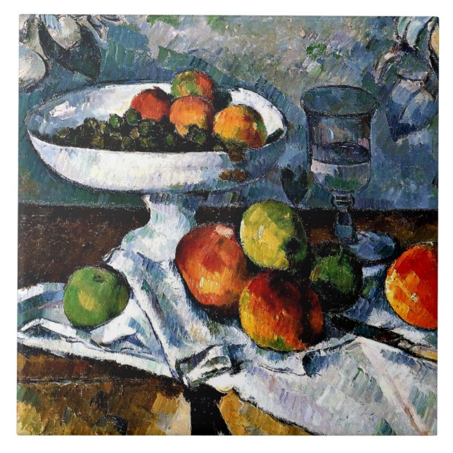 Cezanne - Compotier, Glass, Apple (Frente)