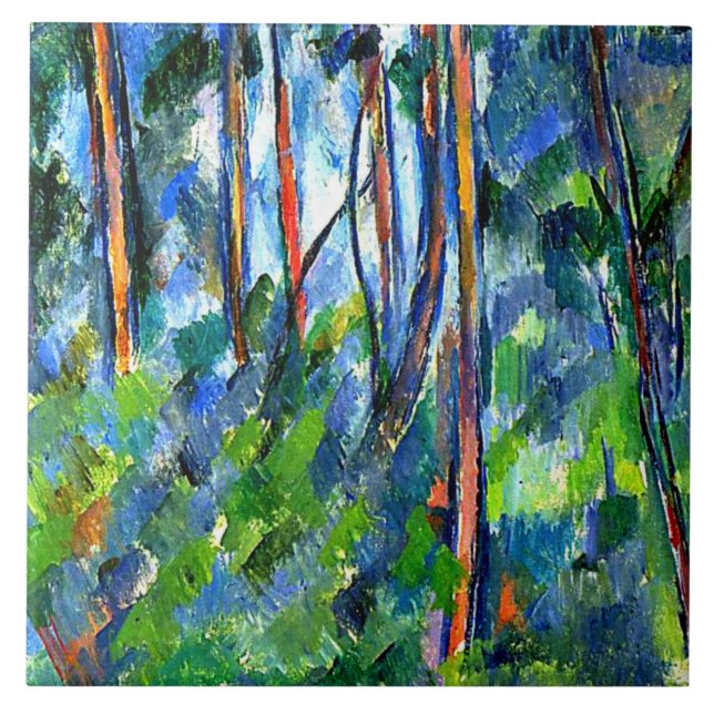 Cezanne - Na floresta, famosa pintura (Frente)