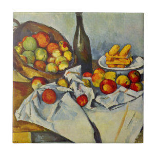 Cezanne que a cesta das maçãs telha