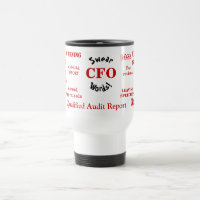 CFO jura palavras! - Caneca de viagem engraçada do