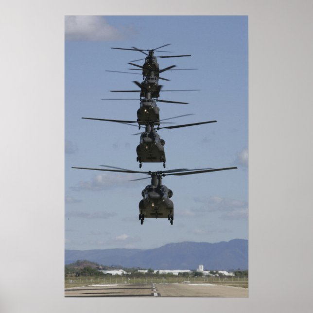CH-47 CHINOOK HELICOPTER POSTER (Frente)