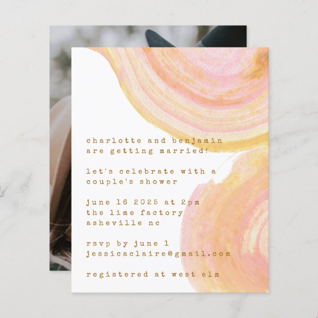 Chá Abstrato de de de orçamento para Casais de Fot (Frente/Verso)