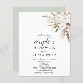 Chá Casais de Grama Pampa Boho Greenery