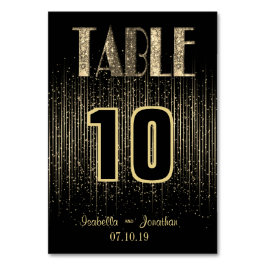 Chá claro Dourado | Cartões de Mesa