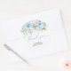 Chá clássico de bebê floral azul adesivo redondo (Envelope)