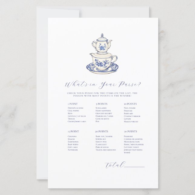 Chá com a mãe para ser o que tem na sua bolsa? (Frente)