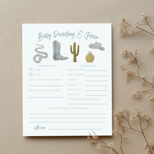 Chá Cowboy Predição e Cartão de Aconselhamento (Criador carregado)